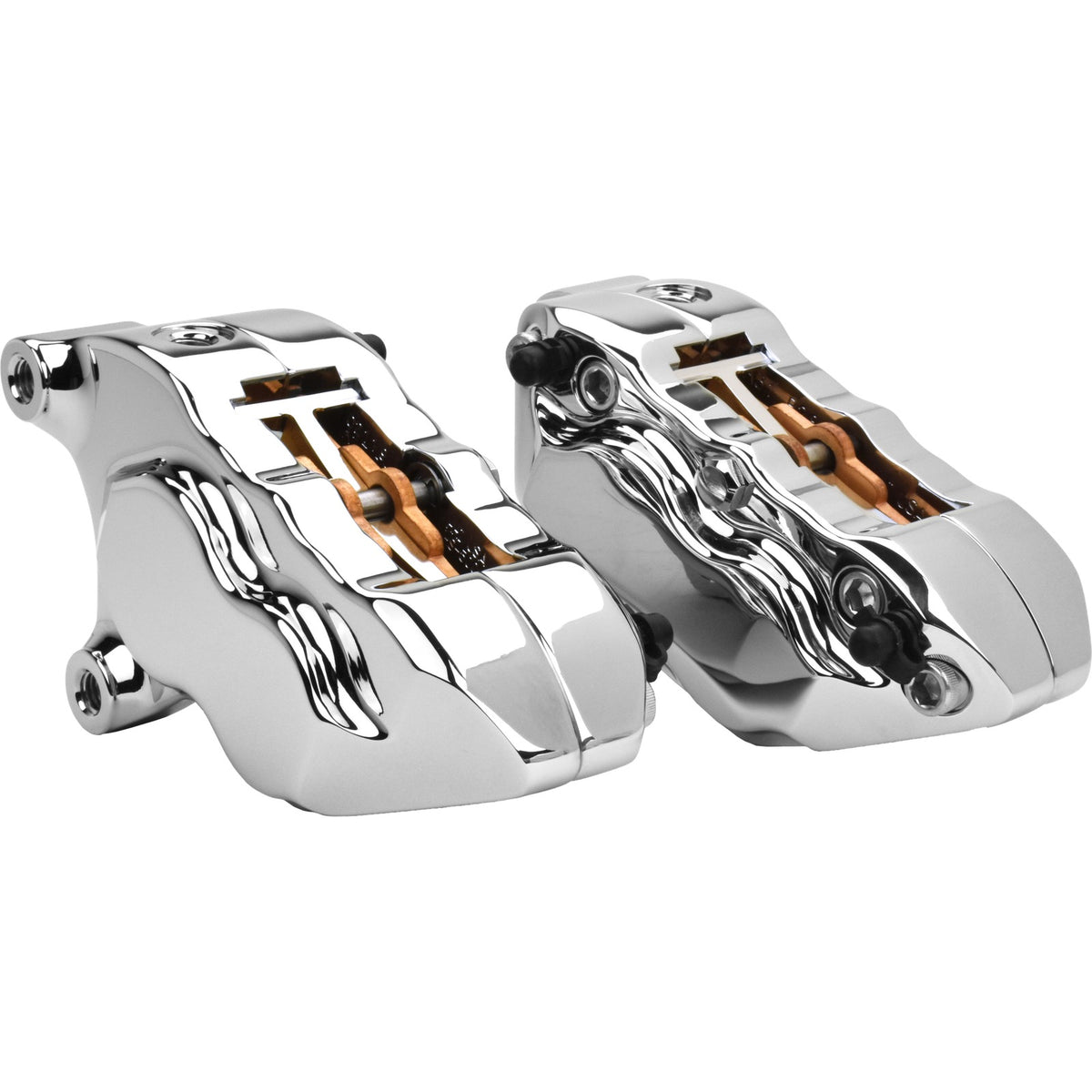 HAWG HALTERS INC - 4 PIST FRONT DUAL CALIPER KIT CHROME W/ 11.8" ROTOR