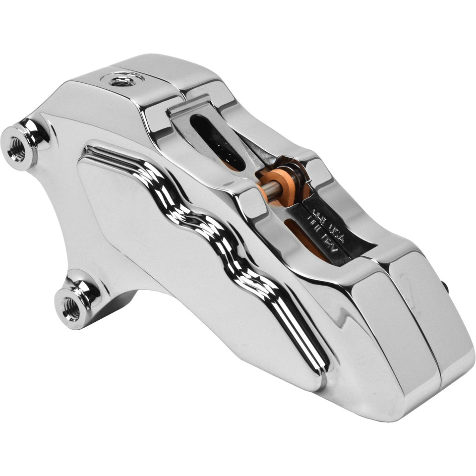 HAWG HALTERS INC - 6 PISTON DIFFERENTIAL CALIPER KIT - 6 PIST DIFF FRONT CALIPER L/H CHROME 00-UP W/ 13" ROTOR