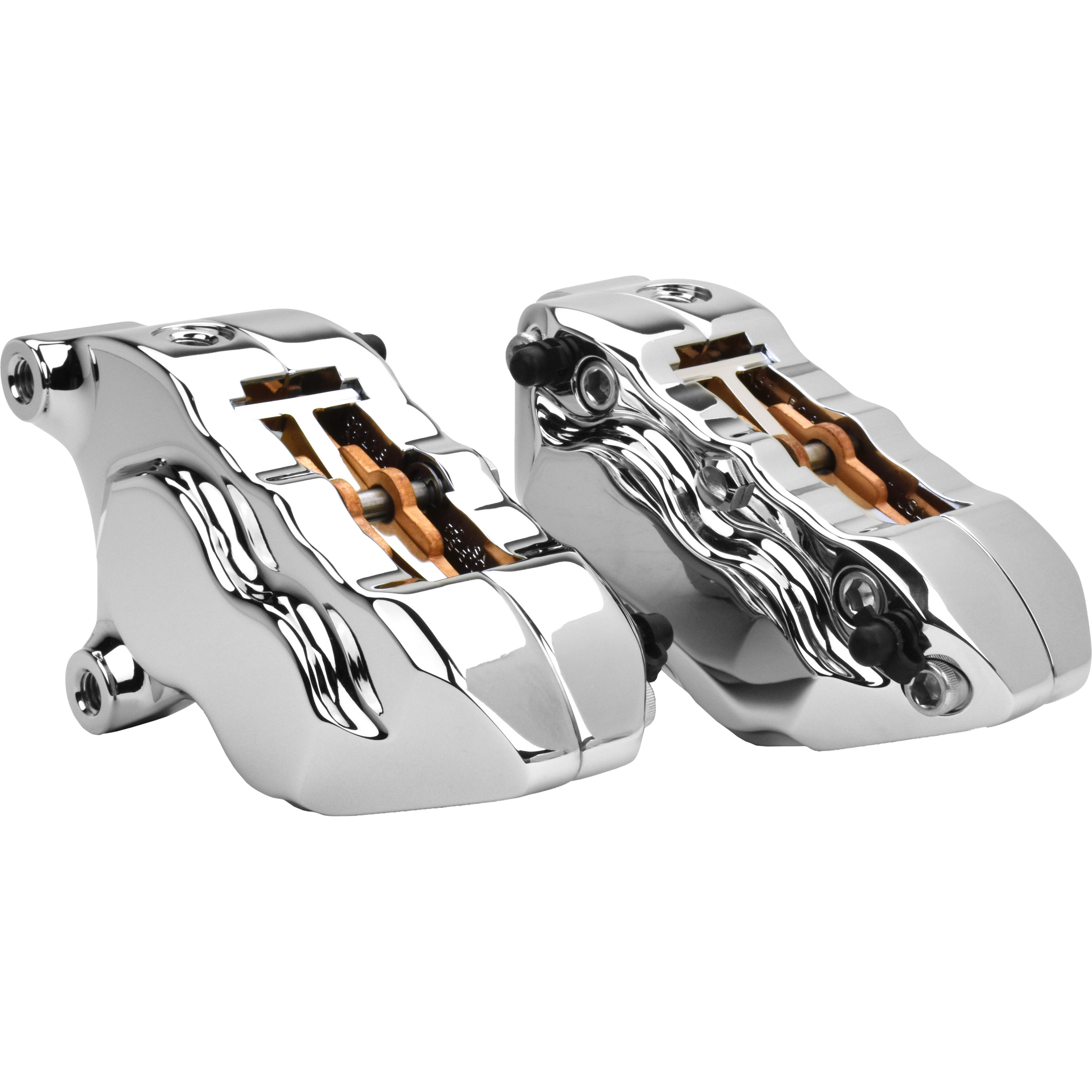 HAWG HALTERS INC - 4 PIST FRONT DUAL CALIPER KIT CHROME W/ 11.8" ROTOR