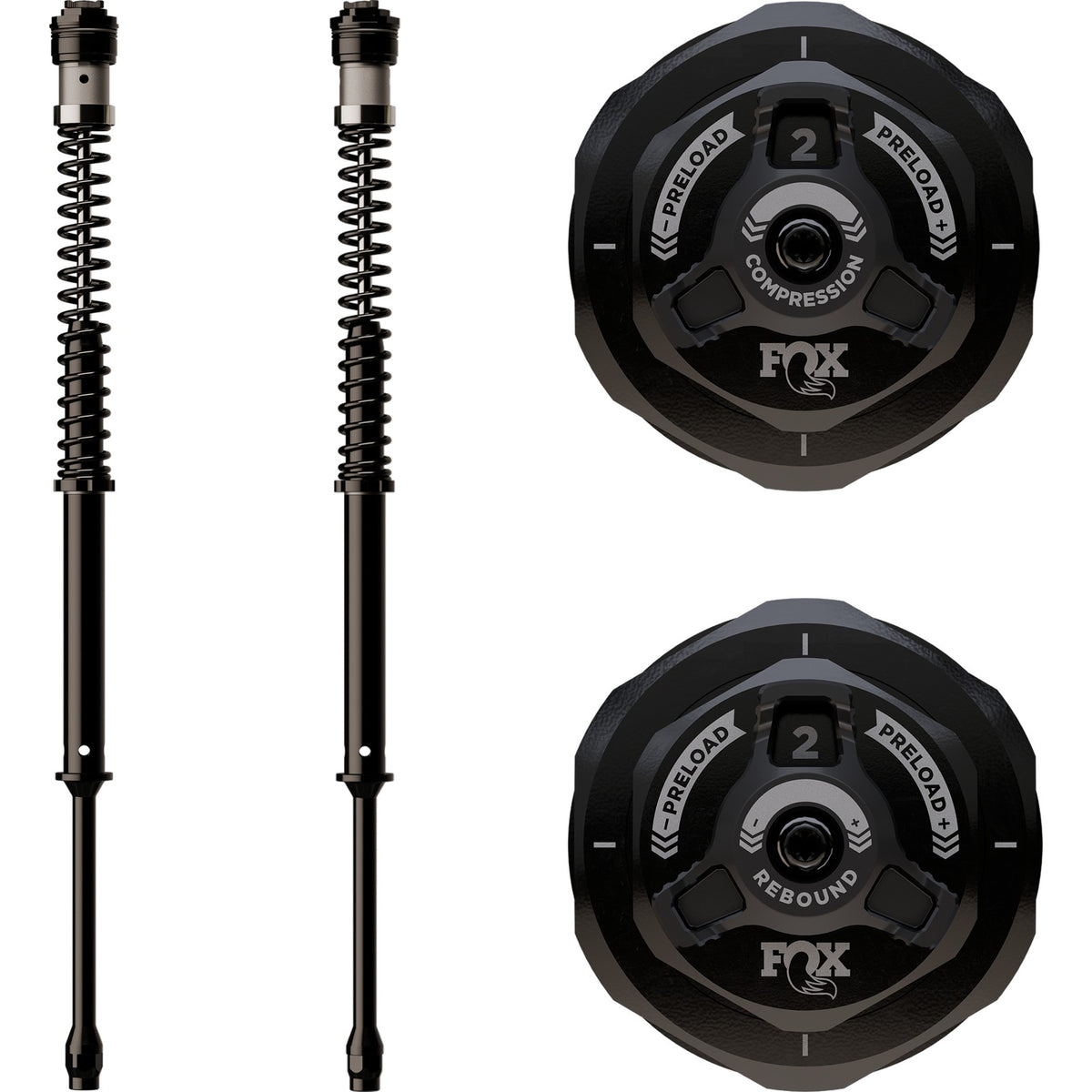 FOX - DUAL ADJUSTABLE CARTRIDGE KITS - DUAL ADJ 49MM CARTRIDGE KIT 18-25 SOFTAIL NON INVERTED