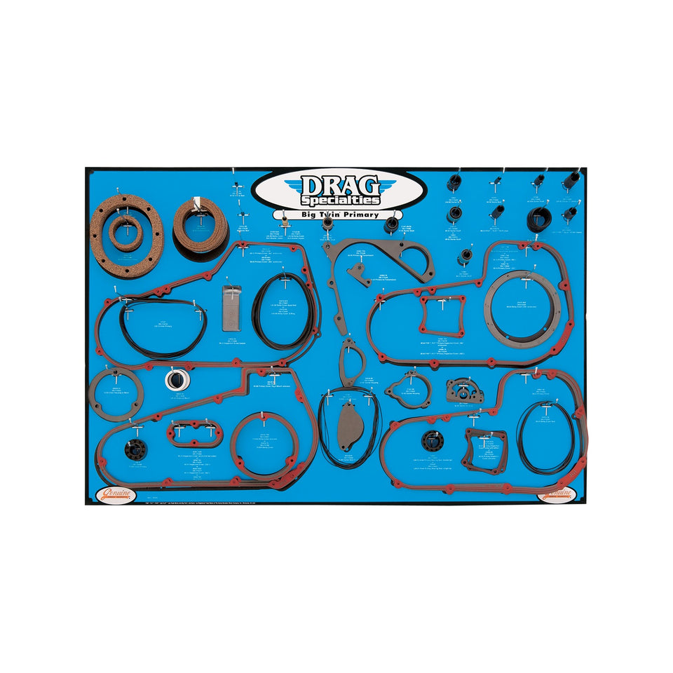 DRAG SPECIALTIES - GASKET, SEAL, AND O-RING DISPLAY - '99-'06 TWIN-CAM 5-SPEED PRIMARIES