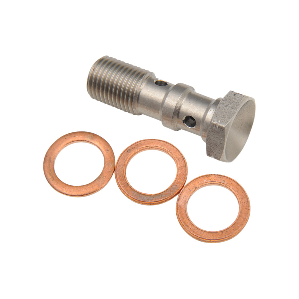 GOODRIDGE - BANJO BOLT - M10 X 1.0 - DOUBLE - STAINLESS STEEL