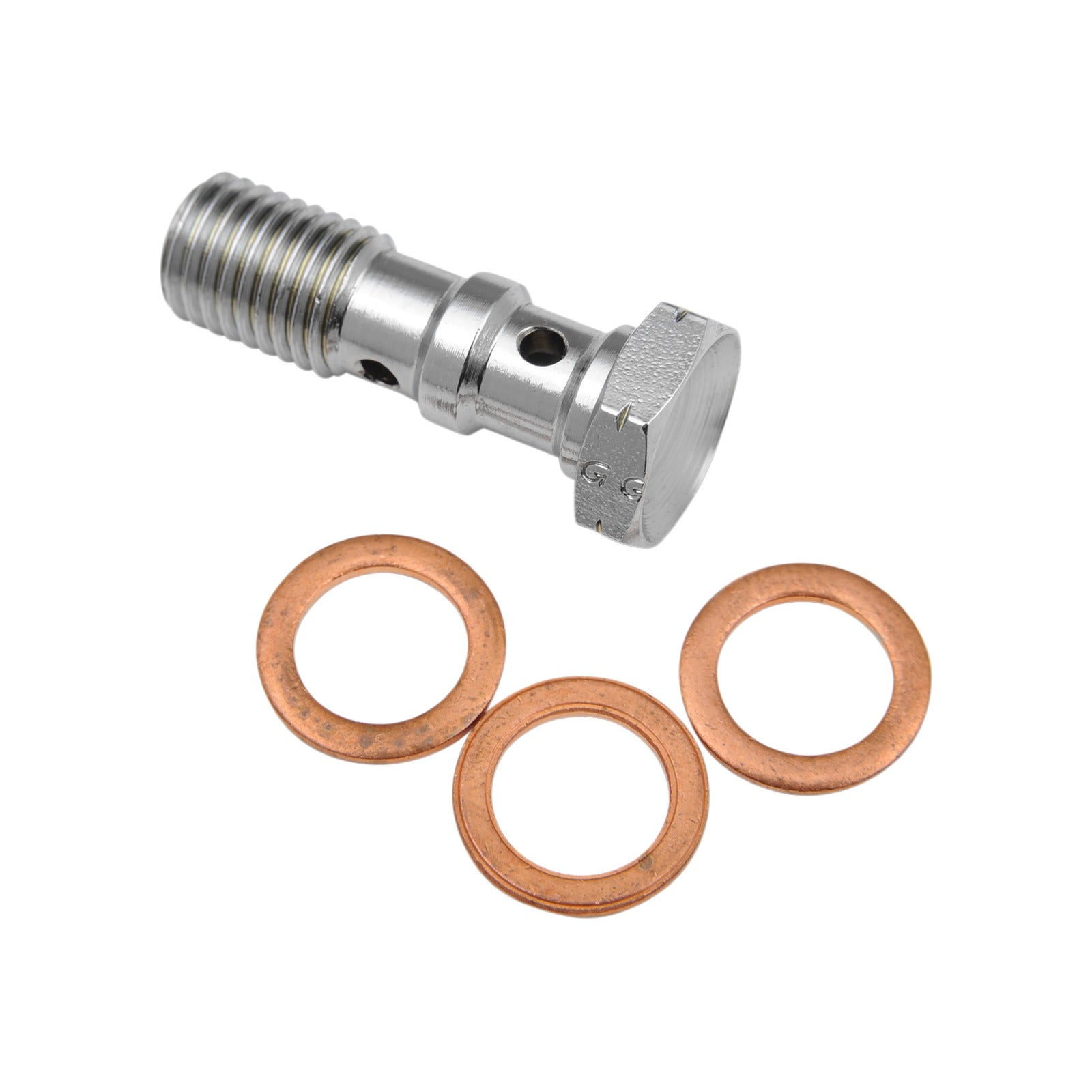 GOODRIDGE - BANJO BOLT - M10 X 1.25 - DOUBLE - CHROME