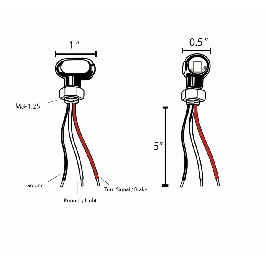 EAGLE LIGHTS MINI BULLET REAR LED BRAKE/TURN SIGNAL (2 LIGHTS INCLUDED)