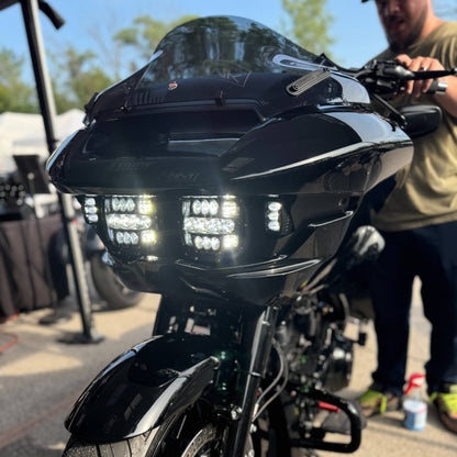 24+ ROAD GLIDE RIGID INDUSTRIES ADAPT XP MOUNTING BRACKET AND WIRING HARNESS