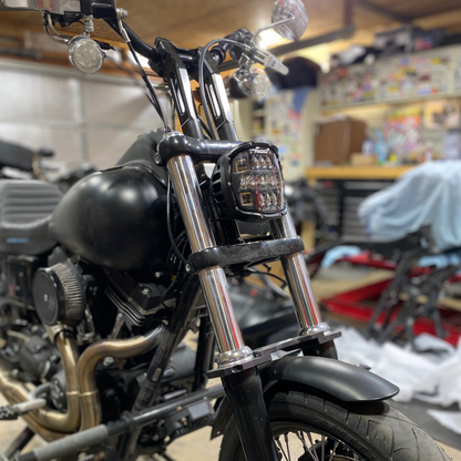 FXR / DYNA / SPORTSTER MOUNTING BRACKET AND WIRING HARNESS FOR ADAPT XP AND 360 6"