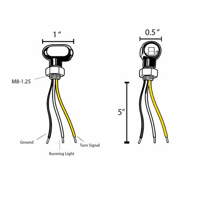 EAGLE LIGHTS MINI BULLET FRONT LED TURN SIGNAL (2 LIGHTS INCLUDED)