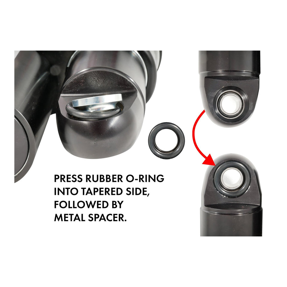 RWD RS-2 Rear Shock Absorber for 1991 - 2017 Dyna (CHROME SPRINGS)