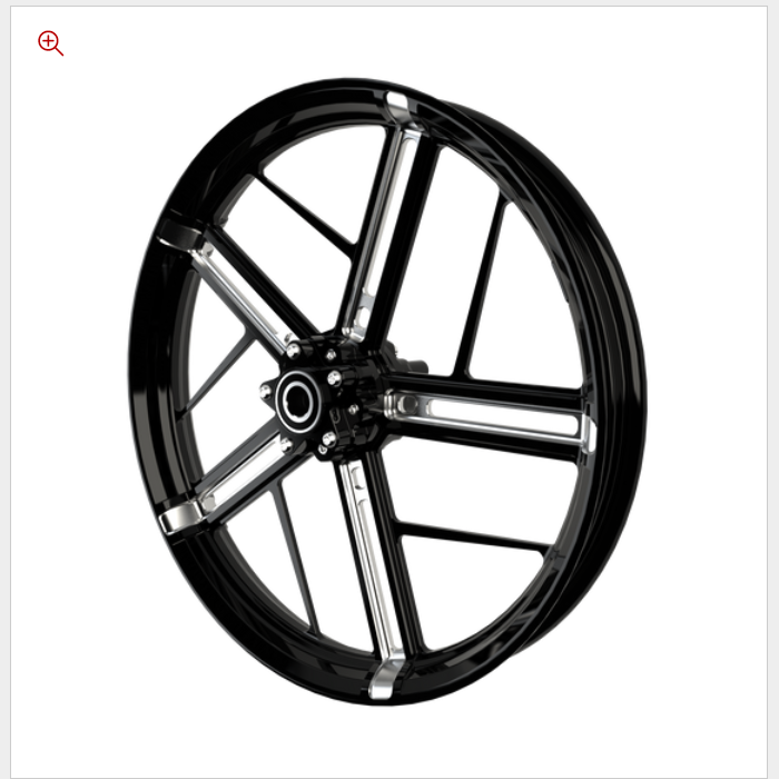 SMT PS.01 black double cut Harley wheel