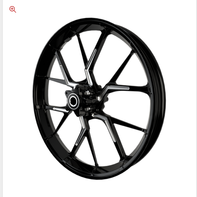 SMT PS.02 black double cut Harley wheel