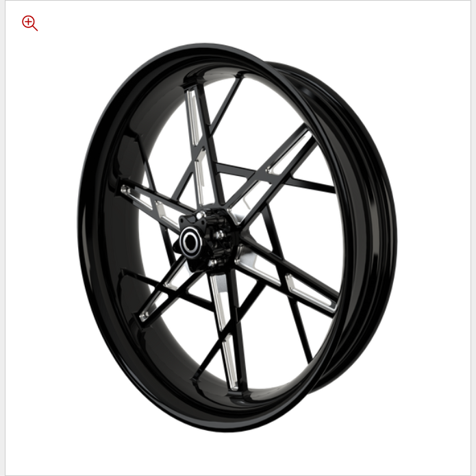 SMT PS.06 black double cut Harley wheel