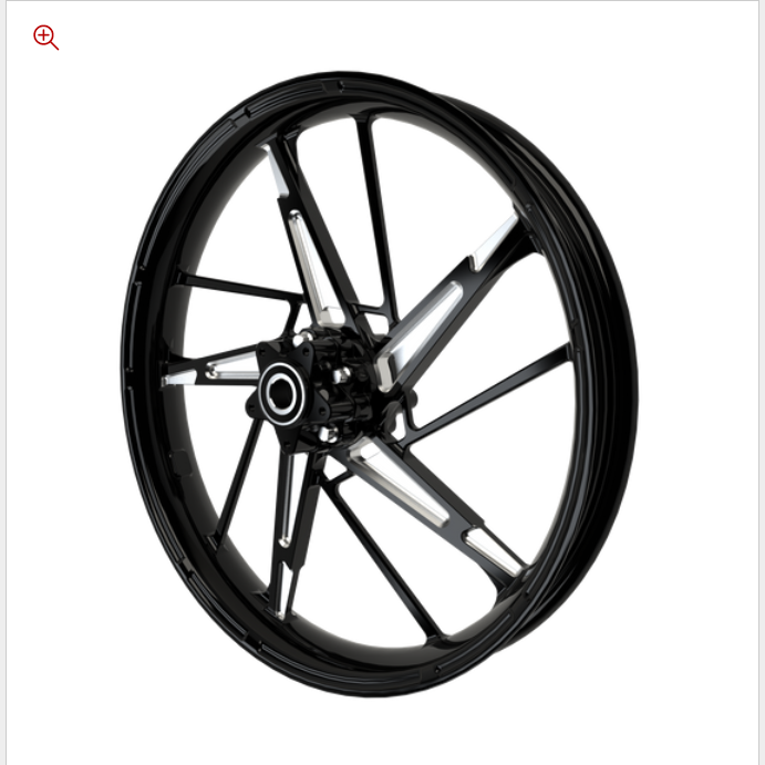 SMT PS.08 black double cut Harley wheel