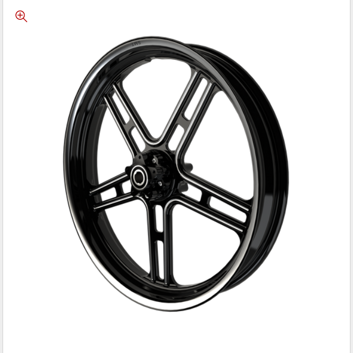 SMT RetroSpec 01 black double cut Harley wheel