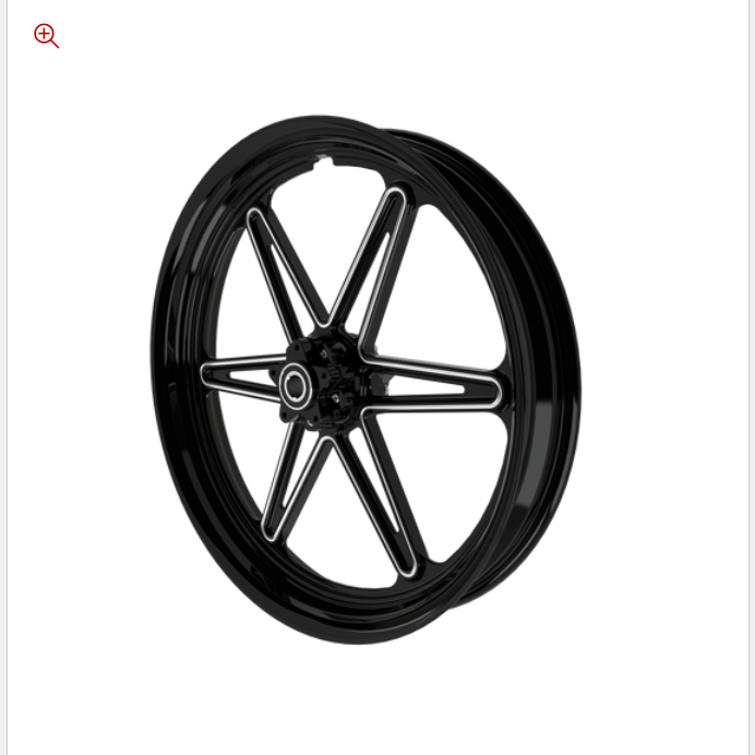 SMT RetroSpec 03 black double cut Harley wheel