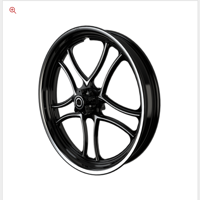 SMT RetroSpec 04 black double cut Harley wheel