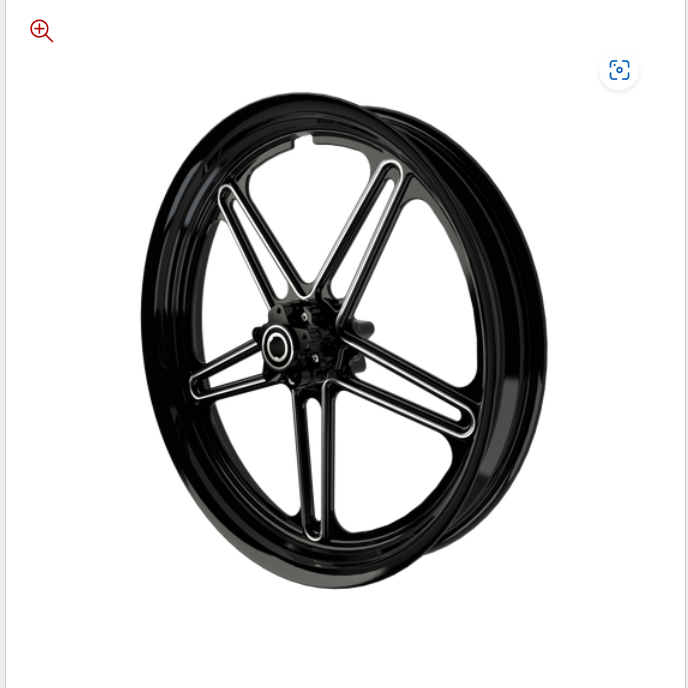 SMT RetroSpec 07 black double cut Harley wheel