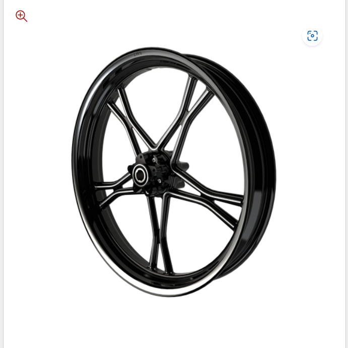 SMT RetroSpec 10 black double cut Harley wheel