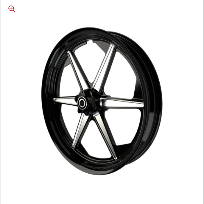 SMT RetroSpec 11 black double cut Harley wheel
