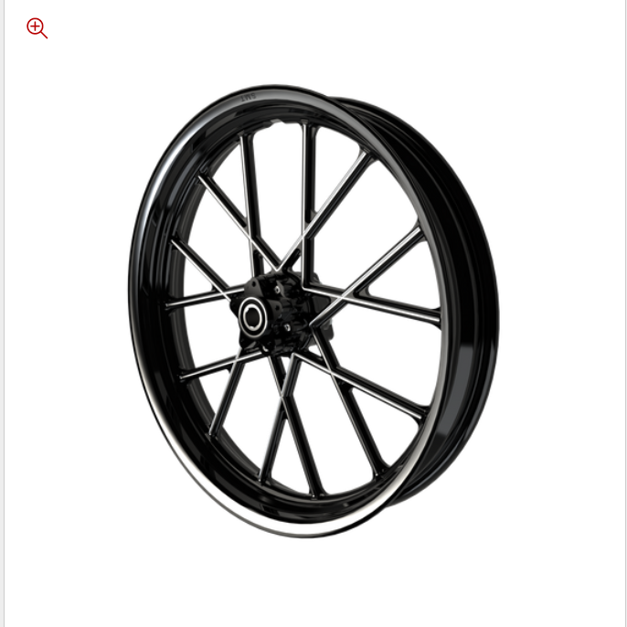 SMT RetroSpec 13 black double cut Harley wheel