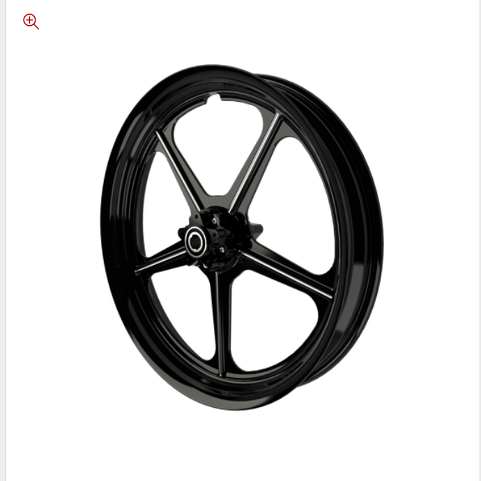 SMT RetroSpec 14 black double cut Harley wheel