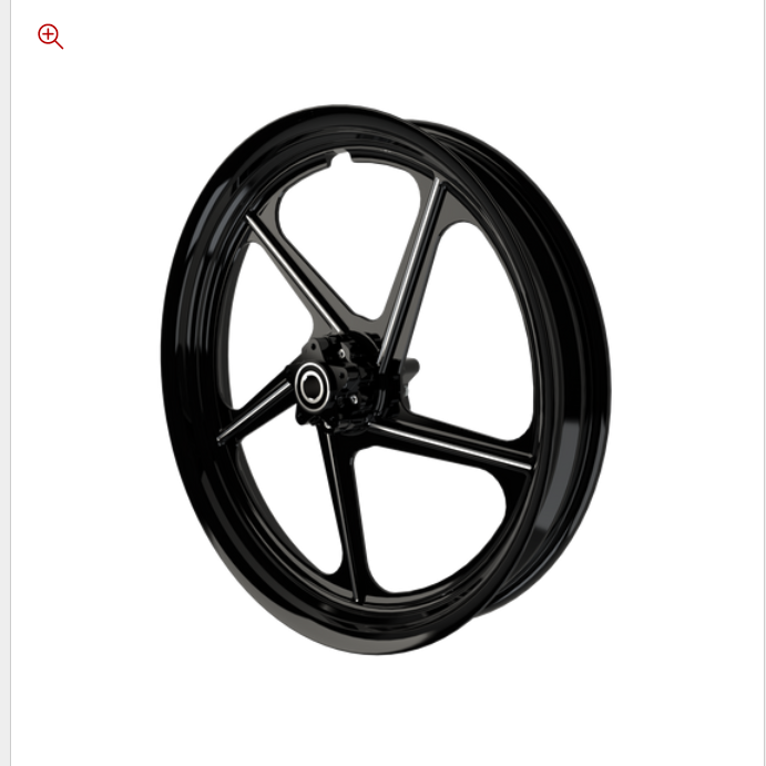 SMT RetroSpec 15 black double cut Harley wheel