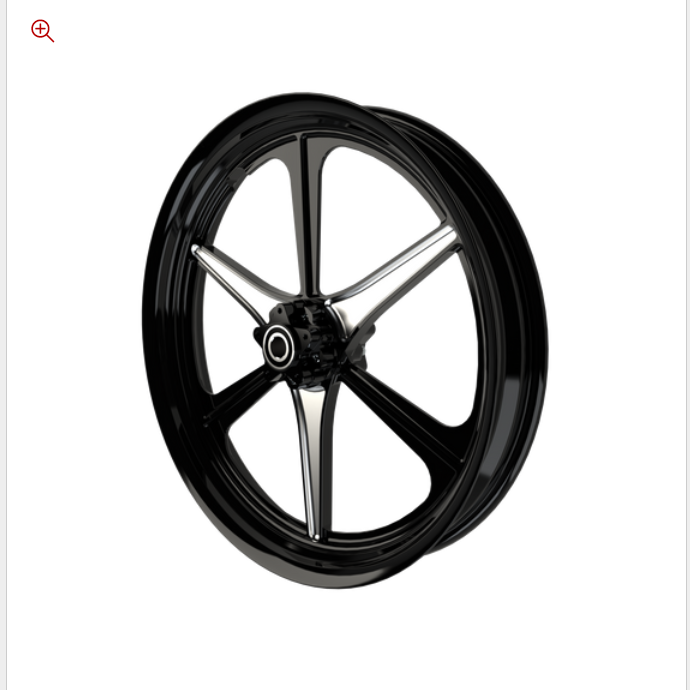 SMT RetroSpec 16 black double cut Harley wheel