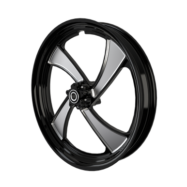 SMT RetroSpec 09 black double cut Harley wheel