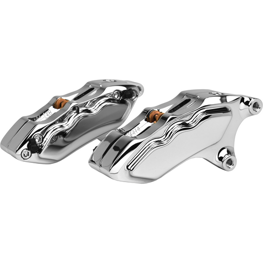 HAWG HALTERS INC - 6 PISTON CALIPER KITS - 6 PIST FRONT DUAL CALIPER KIT CHROME W/ 11.8" ROTOR