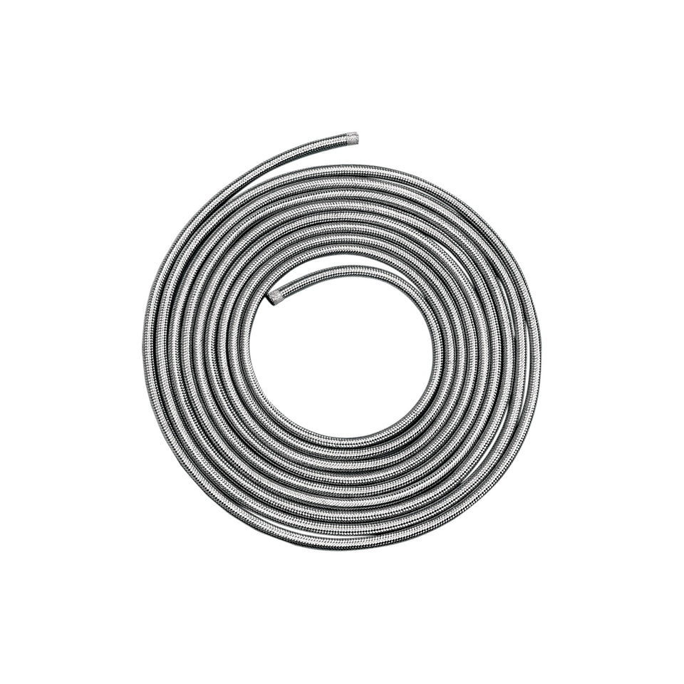 DRAG SPECIALTIES - BRAIDED OIL/FUEL HOSE - STAINLESS STEEL - 1/4" X 6'
