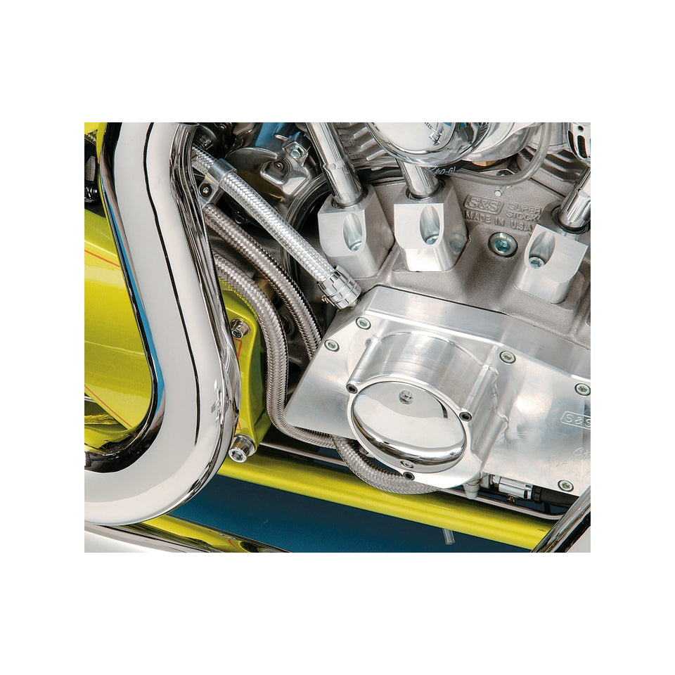 DRAG SPECIALTIES - BRAIDED OIL/FUEL HOSE - STAINLESS STEEL - 3/8" X 6'