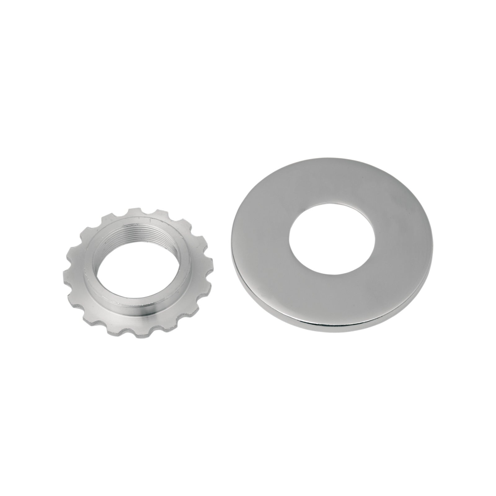 DRAG SPECIALTIES - STEERING STEM BEARING ADJUSTING NUT WITH DUST COVER - CHROME