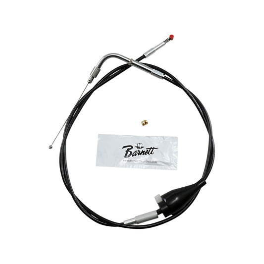 BARNETT - BLACK VINYL IDLE CABLE - CRUISE - +6" SIZE - 31" LENGTH