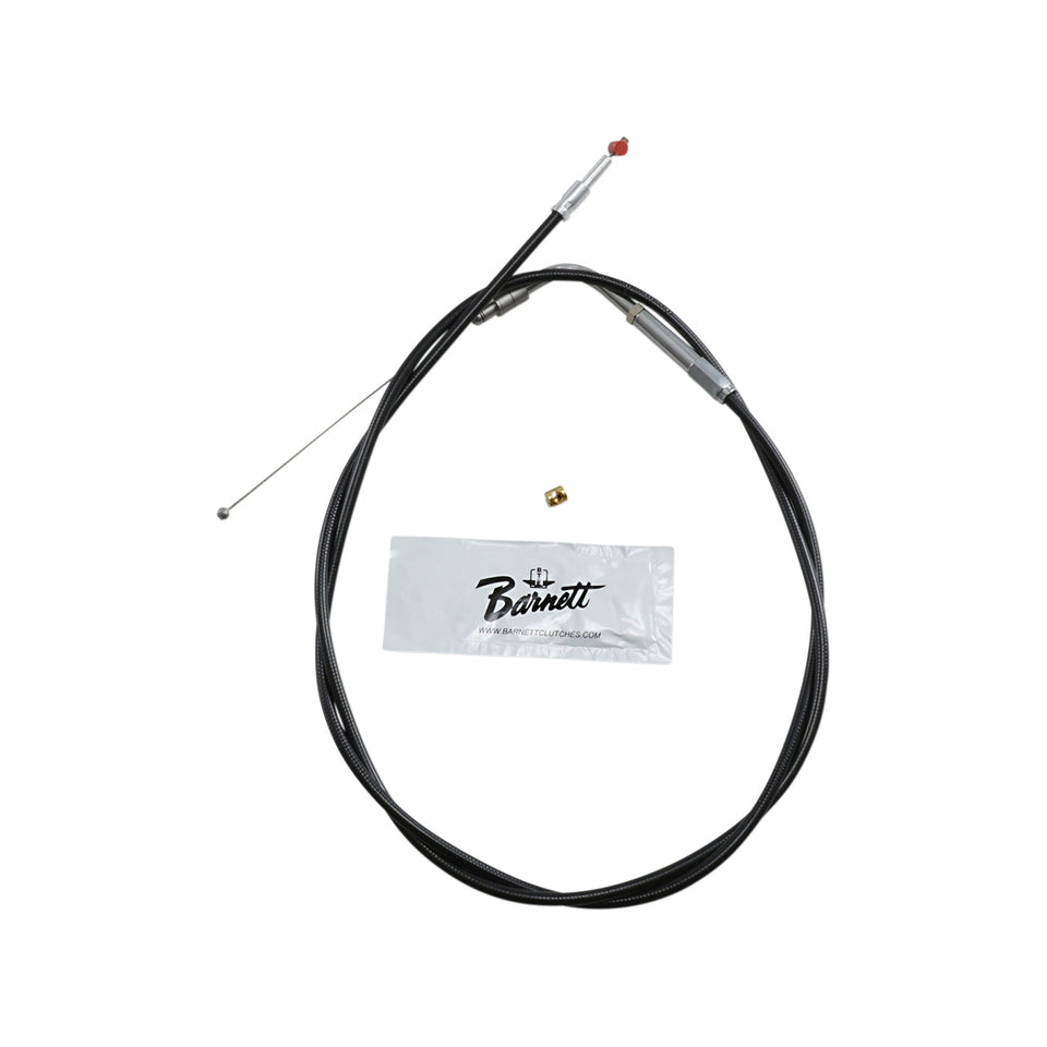 BARNETT - BLACK VINYL THROTTLE CABLE - +6" SIZE - 45" LENGTH
