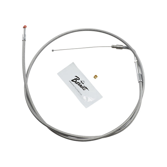 BARNETT - STAINLESS STEEL THROTTLE CABLE - +6" - '02-'07 FLH