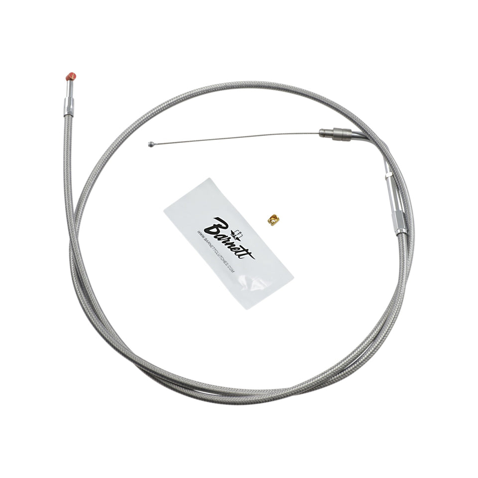 BARNETT - STAINLESS STEEL THROTTLE CABLE - +6" - '02-'07 FLH
