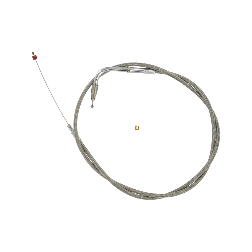 BARNETT - STAINLESS STEEL IDLE CABLE - +3" - '02-'07 FLH