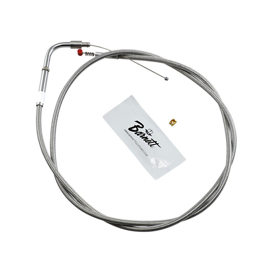 BARNETT - STAINLESS STEEL IDLE CABLE - +6" - '02-'07 FLH