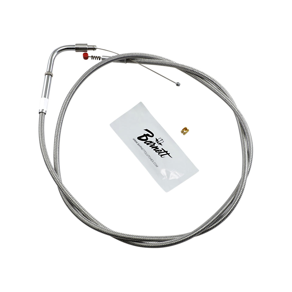 BARNETT - STAINLESS STEEL IDLE CABLE - +6" - '02-'07 FLH