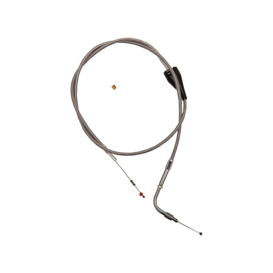 BARNETT - STAINLESS STEEL IDLE CABLE - CRUISE - +3" - '02-'07 FLH
