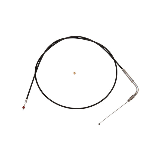 BARNETT - BLACK VINYL THROTTLE CABLE - +6" SIZE - 46" LENGTH
