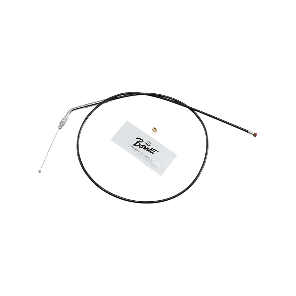 BARNETT - BLACK VINYL THROTTLE CABLE - +6" SIZE - 39" LENGTH