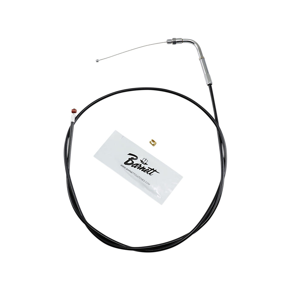 BARNETT - BLACK VINYL THROTTLE CABLE - +6" SIZE - 48" LENGTH
