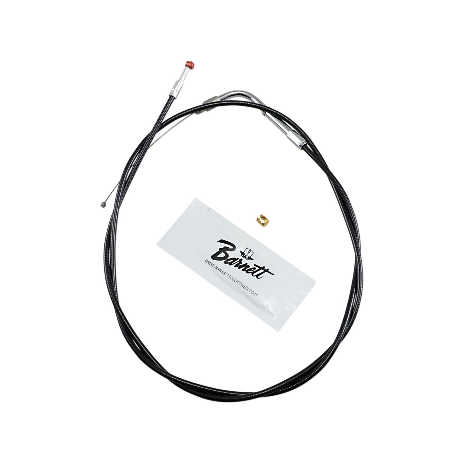 BARNETT - BLACK VINYL THROTTLE CABLE - +6" SIZE - 48" LENGTH