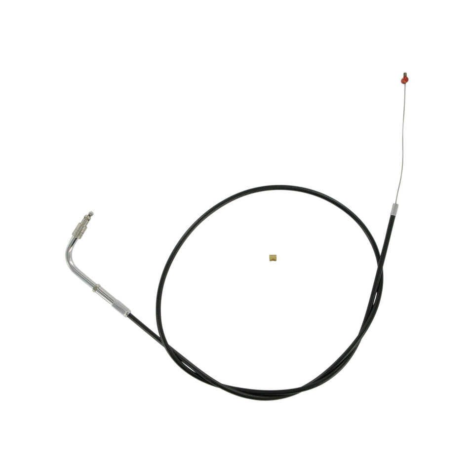 BARNETT - BLACK VINYL THROTTLE CABLE - +6" SIZE - 49-1/2" LENGTH