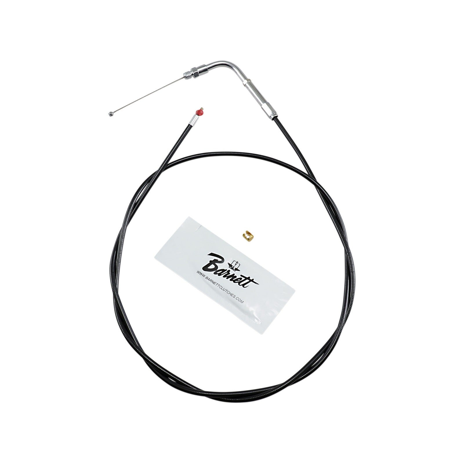BARNETT - BLACK VINYL THROTTLE CABLE - +6" SIZE - 50" LENGTH