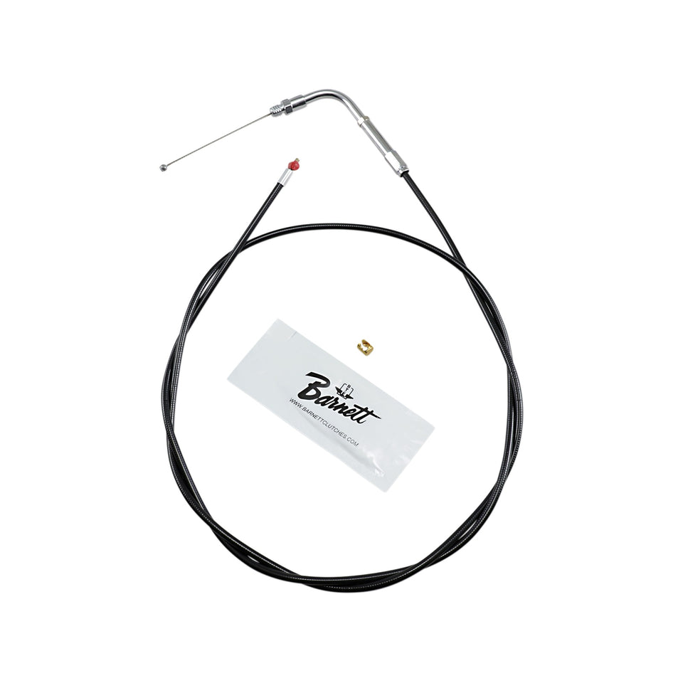 BARNETT - BLACK VINYL THROTTLE CABLE - +6" SIZE - 50" LENGTH
