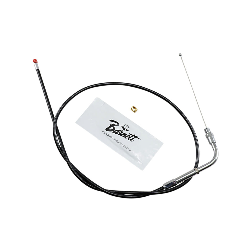 BARNETT - BLACK VINYL THROTTLE CABLE - 32" LENGTH