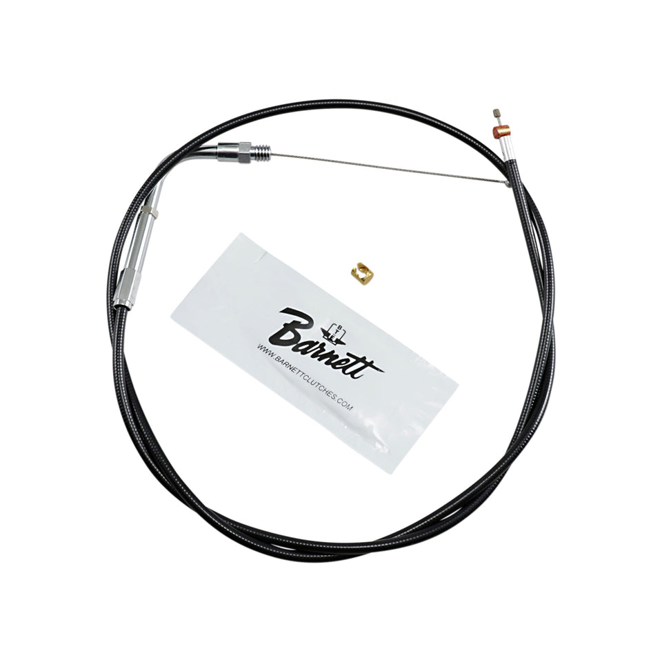 BARNETT - BLACK VINYL THROTTLE CABLE - +6" SIZE - 38" LENGTH