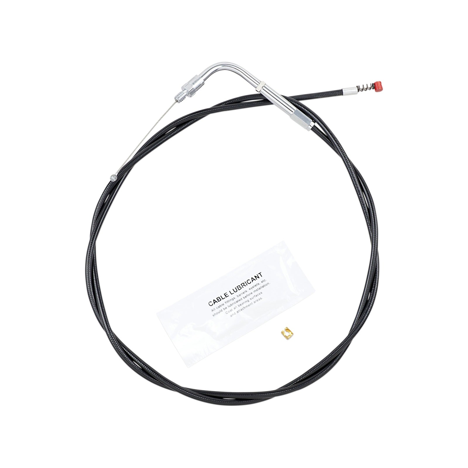 BARNETT - BLACK VINYL IDLE CABLE - +6" SIZE - 50" LENGTH