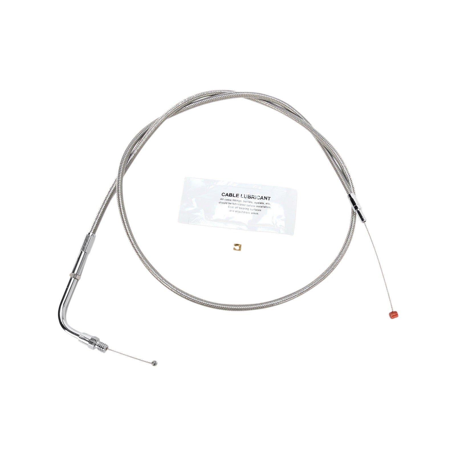 BARNETT - STAINLESS STEEL THROTTLE CABLE - +6" - DYNA/FXR/SOFTAIL